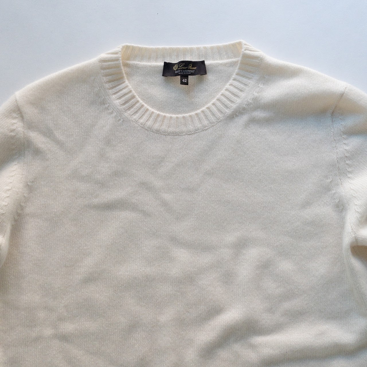 Loro Piana Ivory Baby Cashmere Sweater