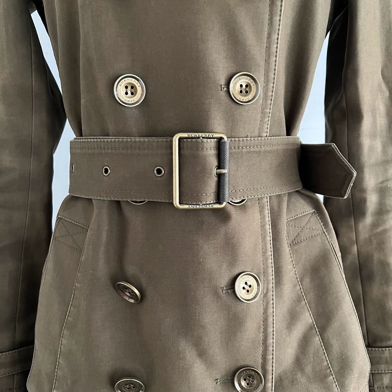 Burberry Brit Olive Trench Coat