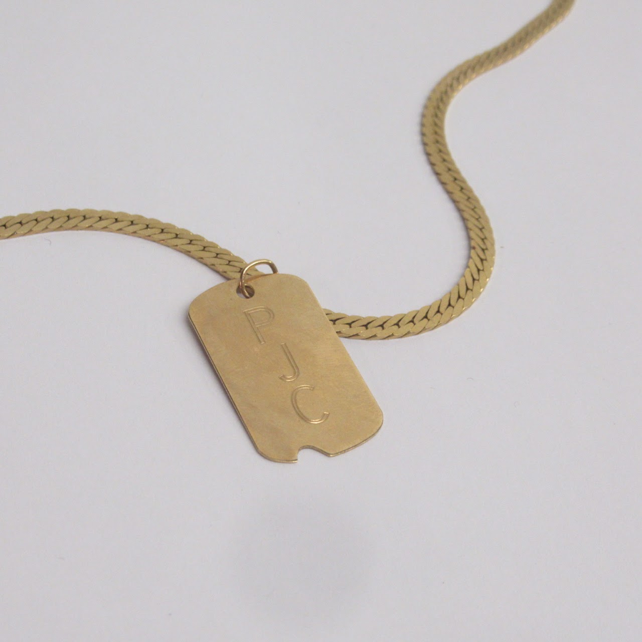 14K Gold Monogrammed Pendant Necklace