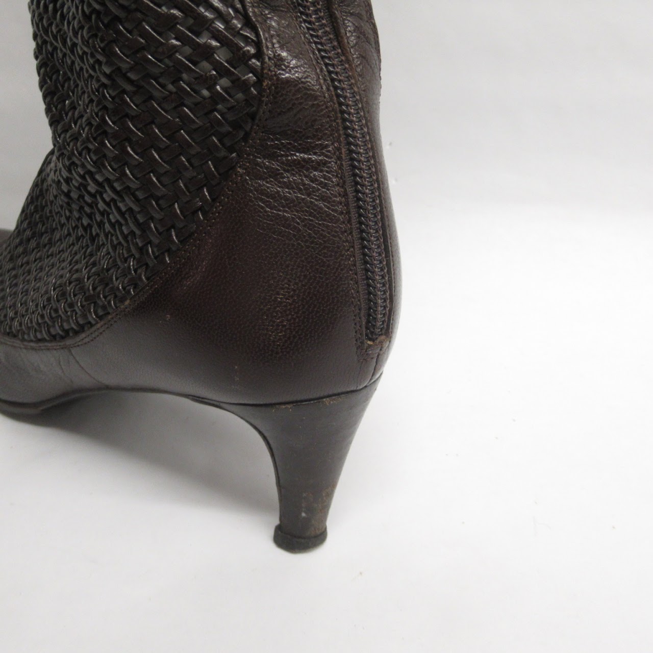 Bottega Veneta Woven Leather Calf Boots