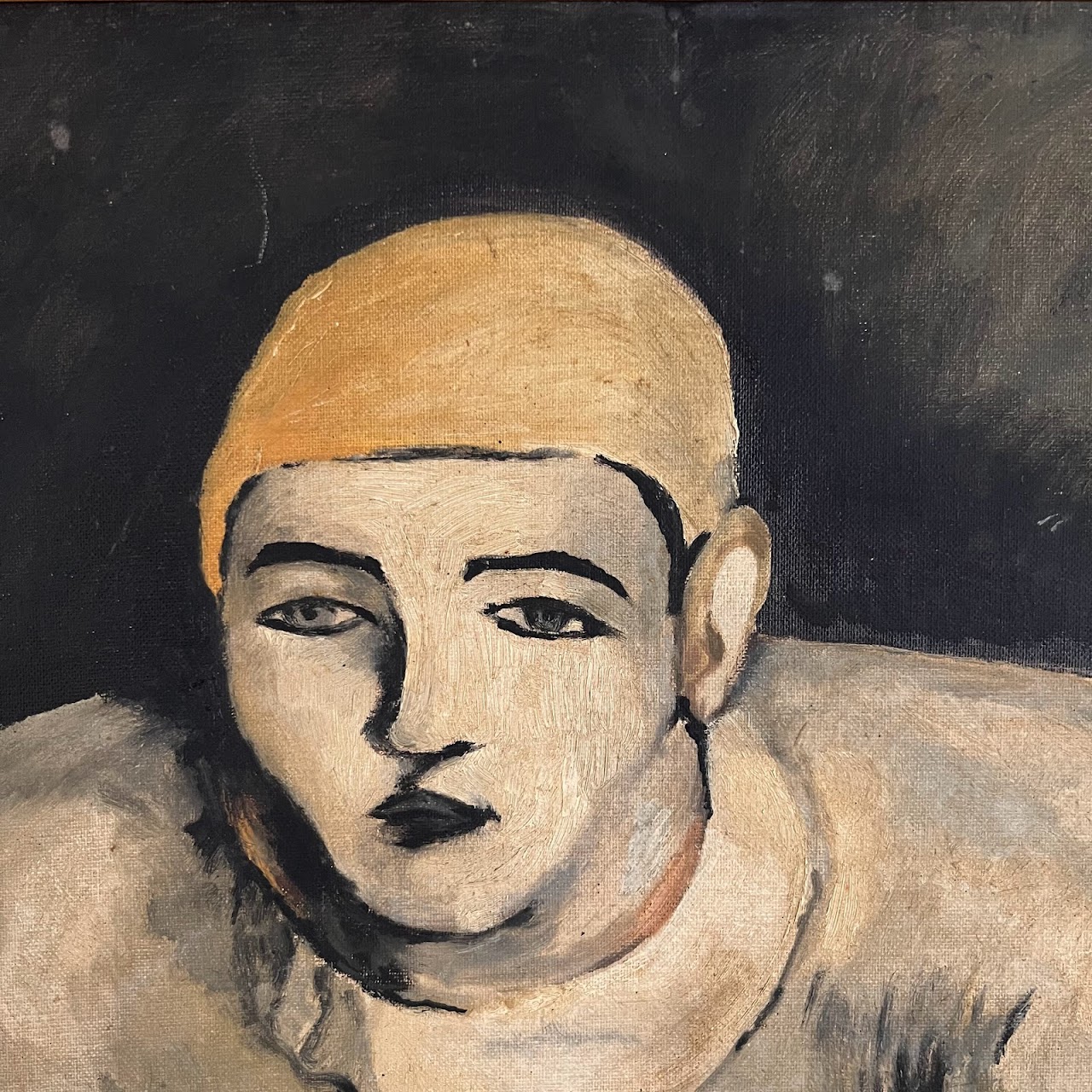 'The White Clown' Oil Painting After Walt Kuhn