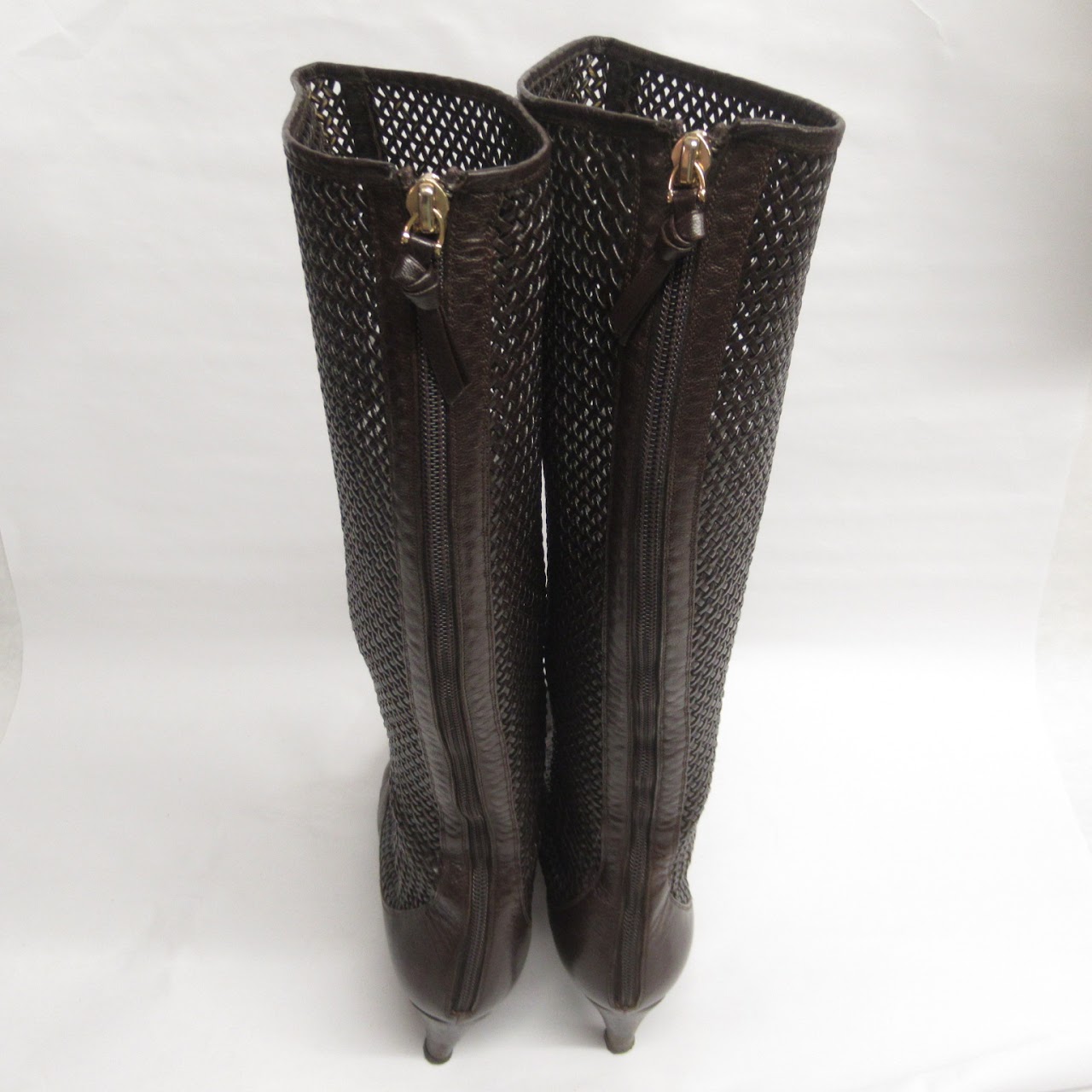 Bottega Veneta Woven Leather Calf Boots