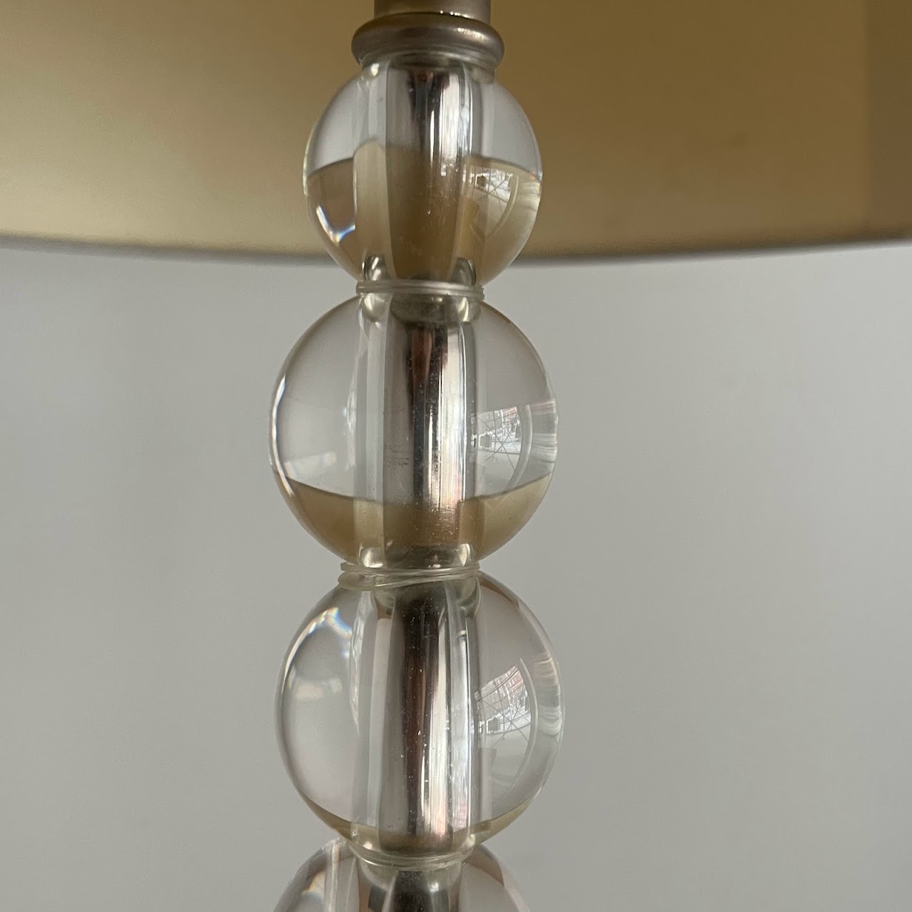 Contemporary Chrome & Glass Stacked Ball Floor Lamp