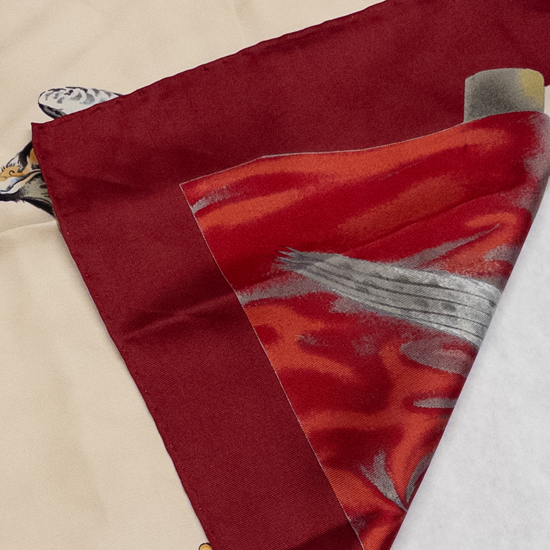 Hermès 'Hunting in Flight' Falconry Carré  90 Silk Scarf