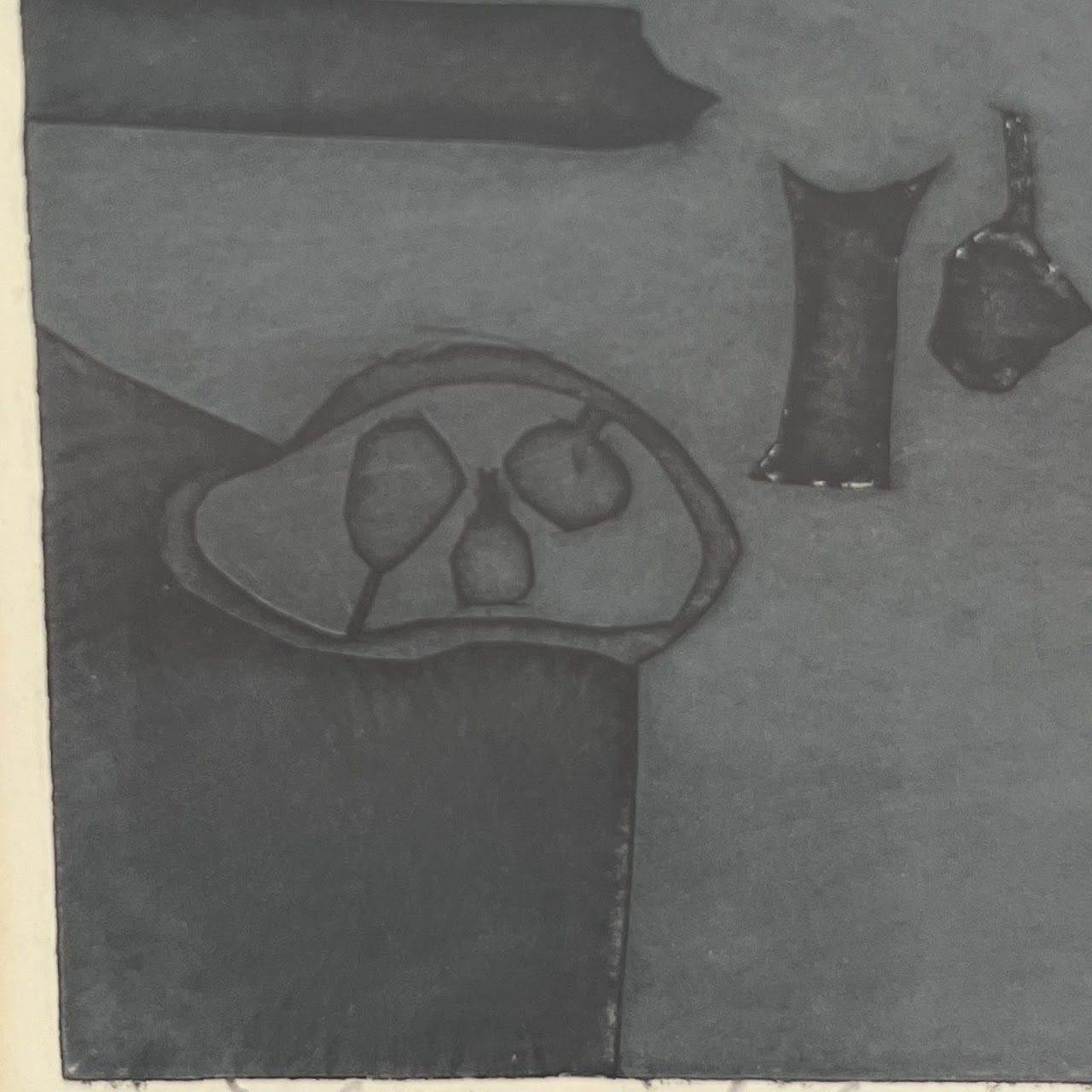 Modernist Still Life Aquatint Etching