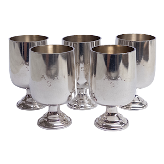 Cartier Sterling Silver Set of Five Cordials