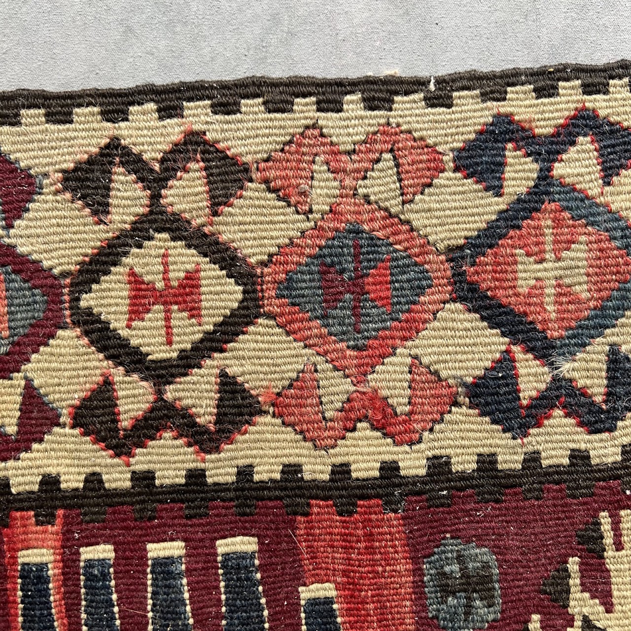 Turkish Kilim Vintage Wool Area Rug