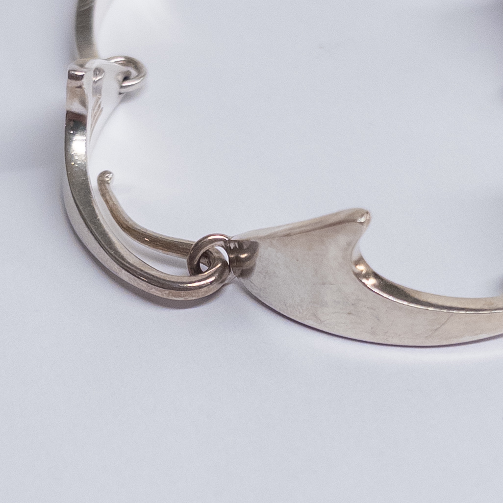 Bent Knudsen Sterling Silver Shark Tooth Bracelet