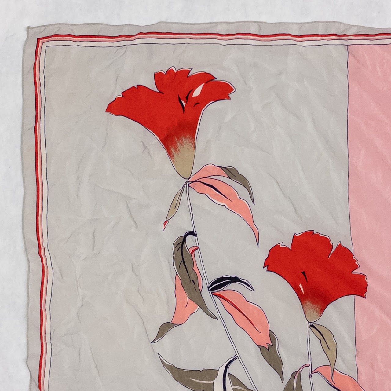 Christian Dior Vintage Floral Silk Scarf