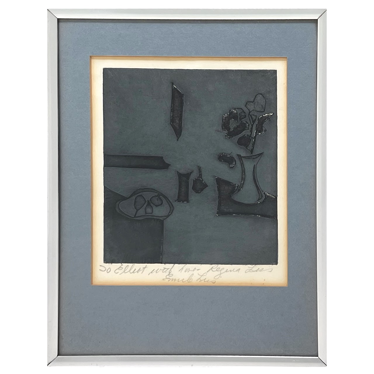 Modernist Still Life Aquatint Etching