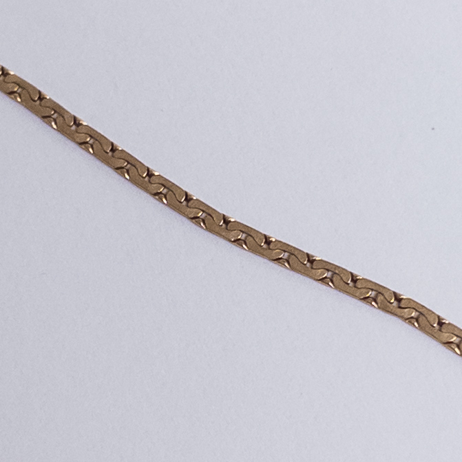 14K Gold Flat Link Bracelet AS-IS