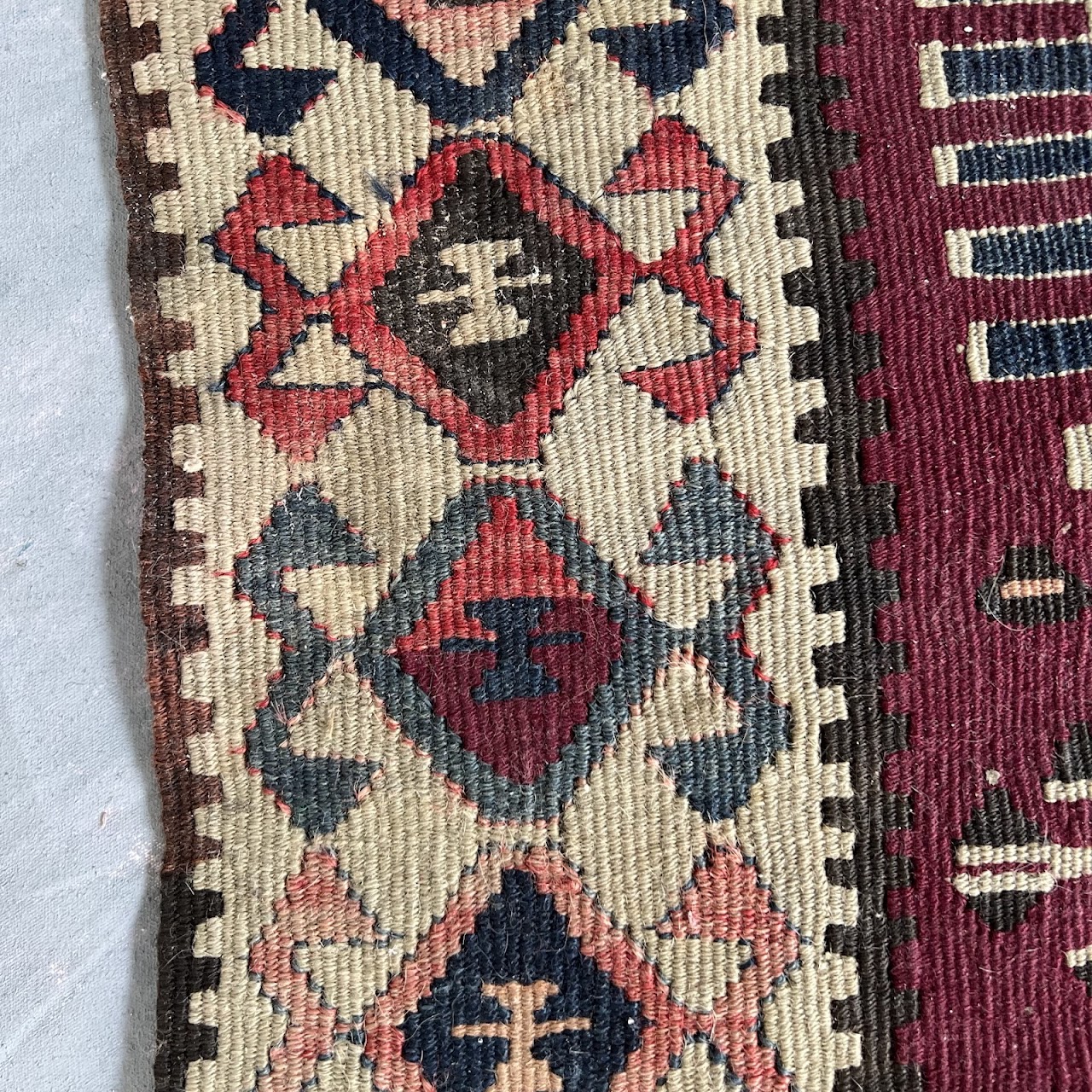 Turkish Kilim Vintage Wool Area Rug