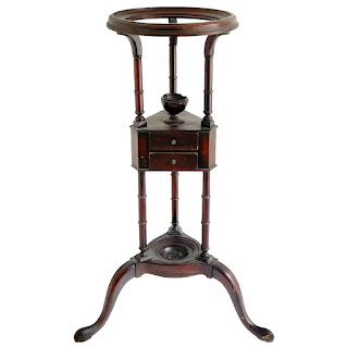 18th C. Georgian Mahogany Wig Stand