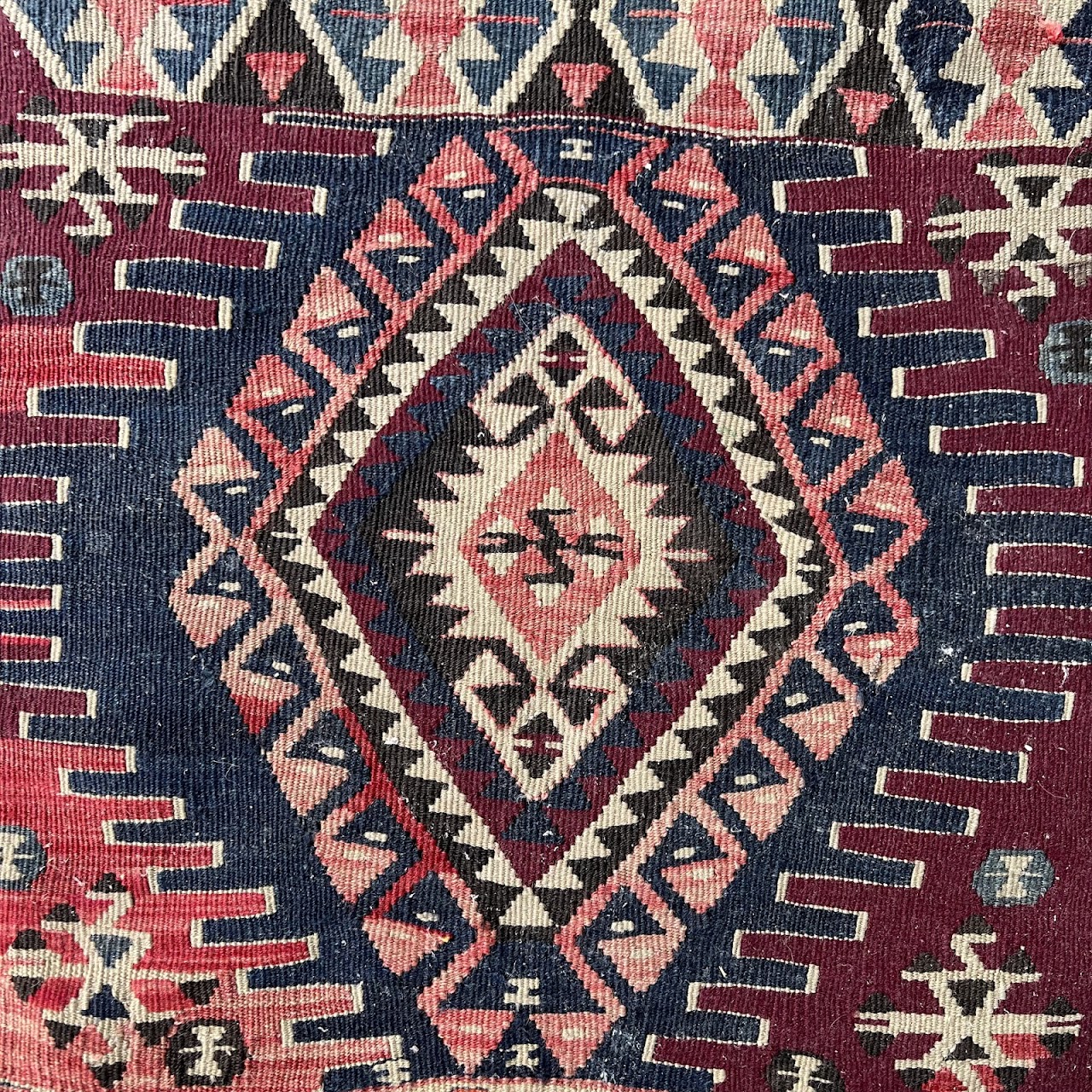 Turkish Kilim Vintage Wool Area Rug