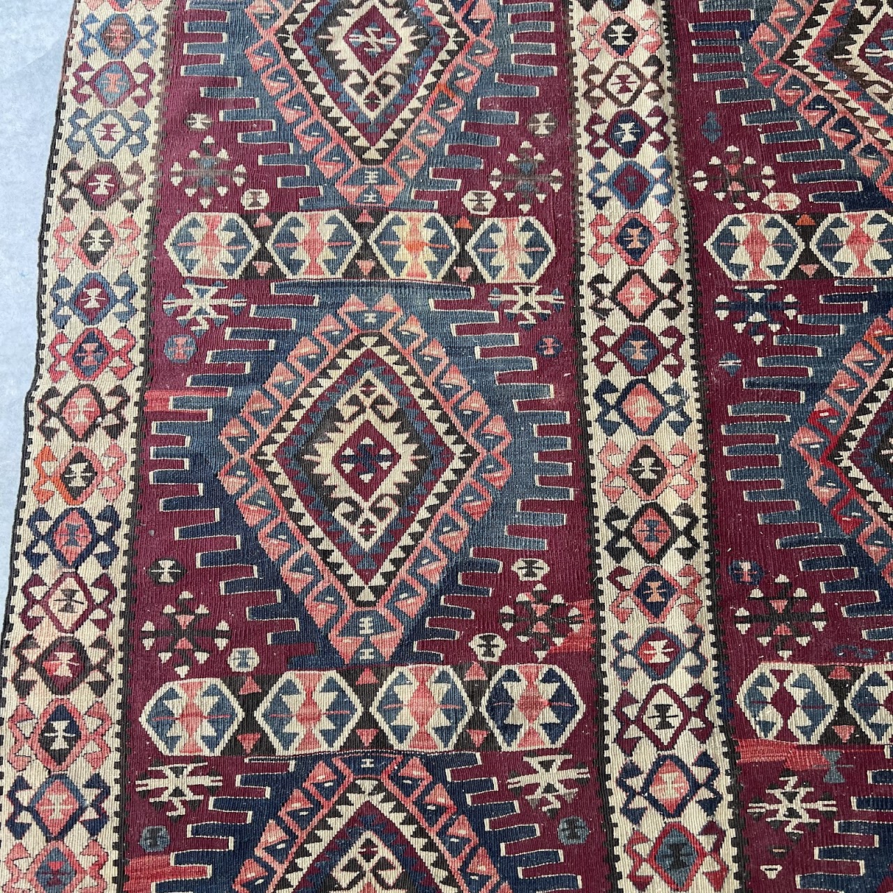 Turkish Kilim Vintage Wool Area Rug