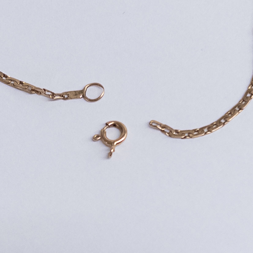 14K Gold Flat Link Bracelet AS-IS