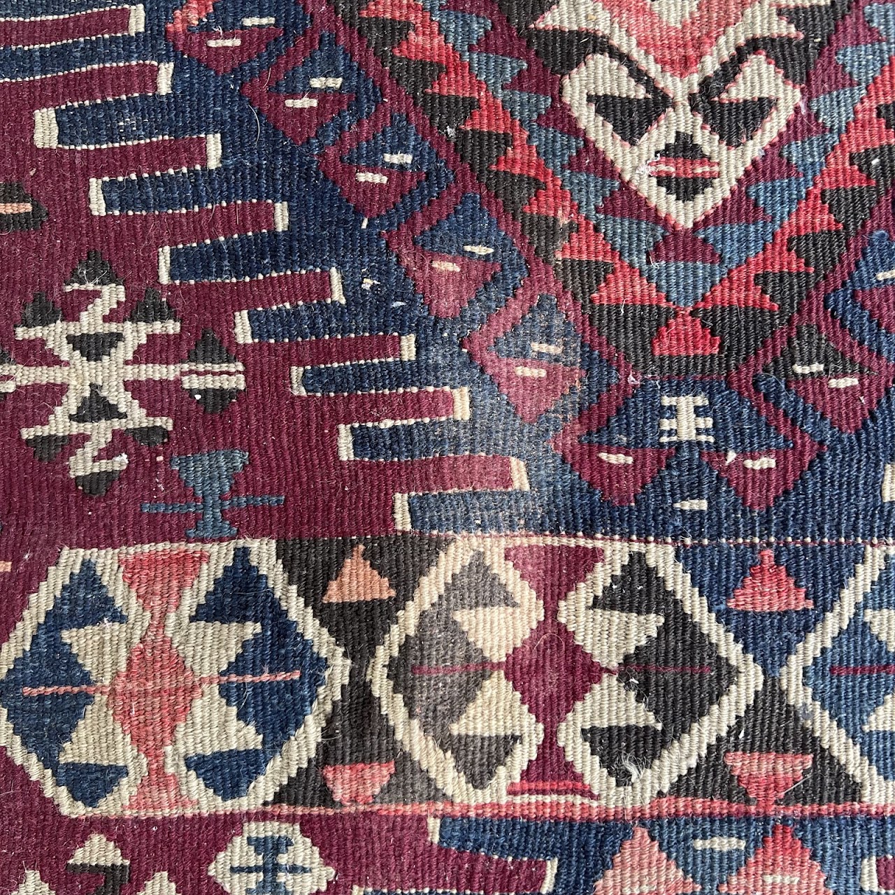 Turkish Kilim Vintage Wool Area Rug