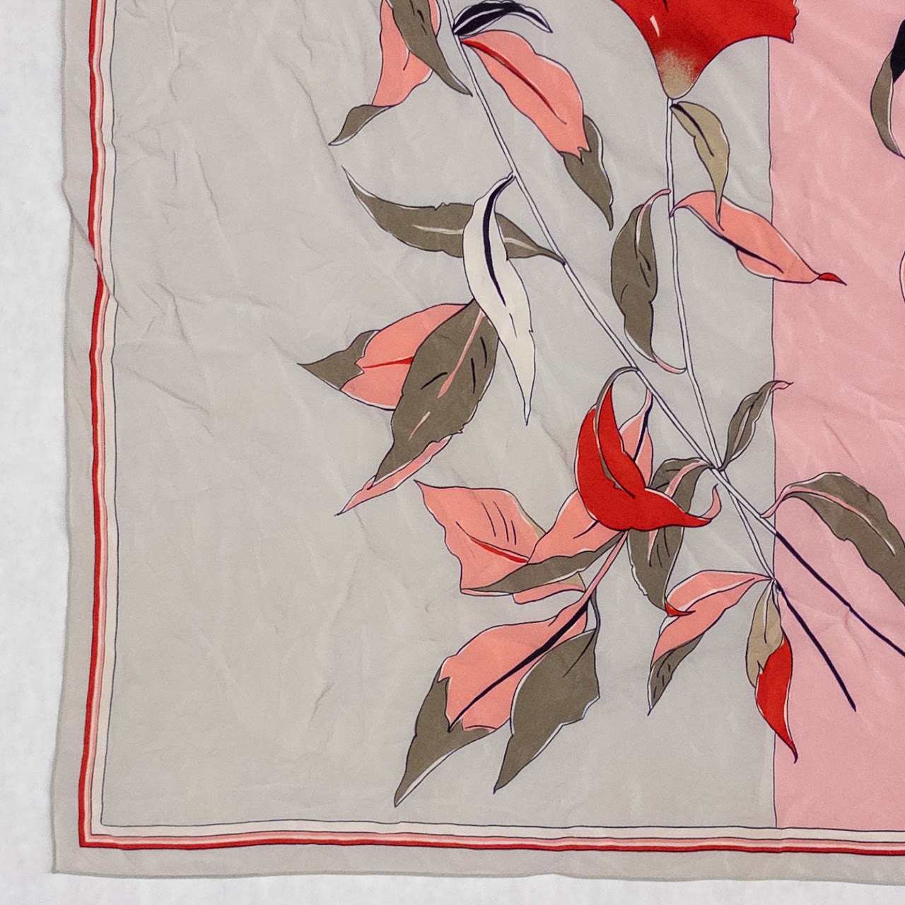 Christian Dior Vintage Floral Silk Scarf