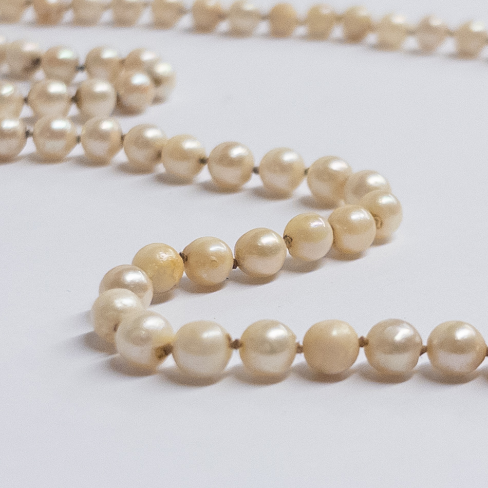 14K Gold Clasp Pearl Necklace