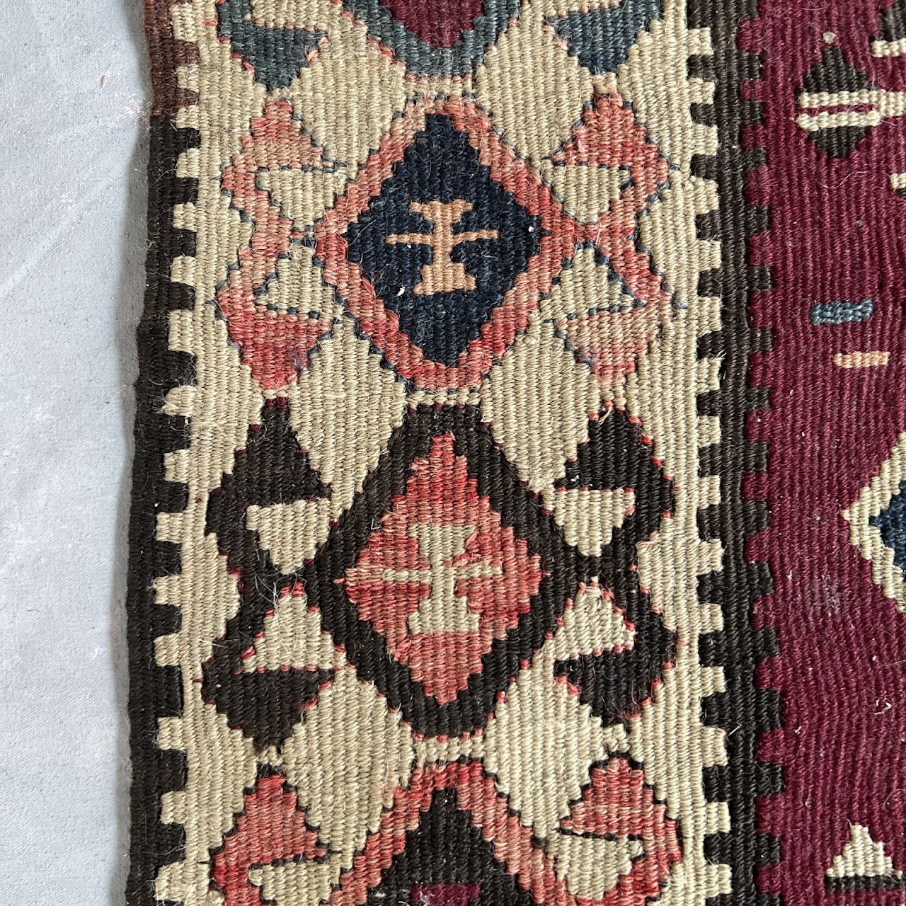 Turkish Kilim Vintage Wool Area Rug