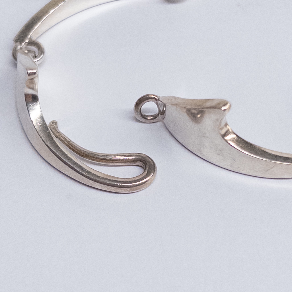 Bent Knudsen Sterling Silver Shark Tooth Bracelet