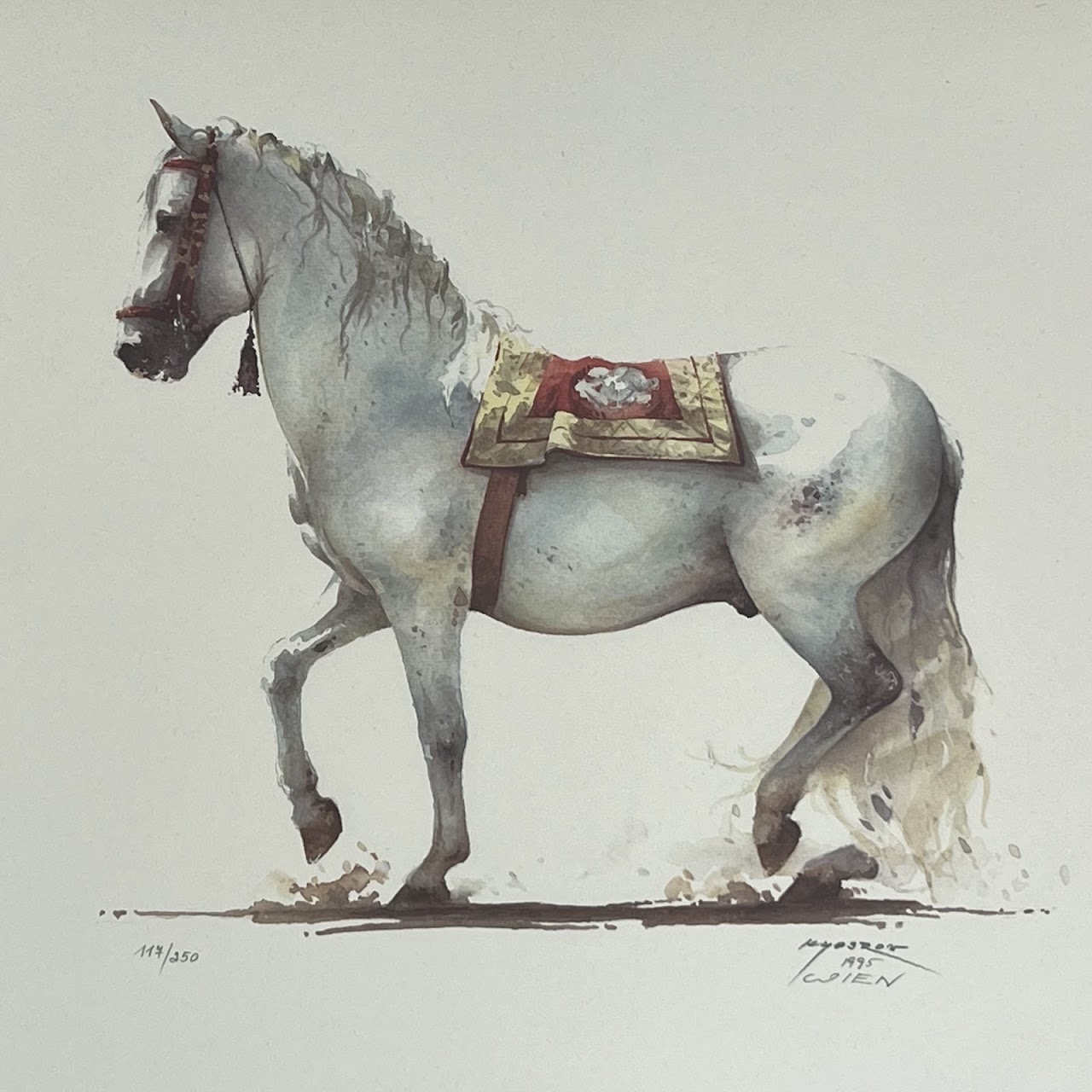 Wien Signed Equine Print, 1995