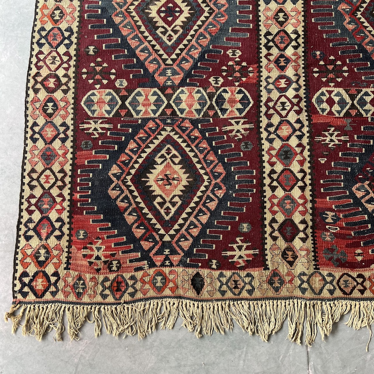 Turkish Kilim Vintage Wool Area Rug