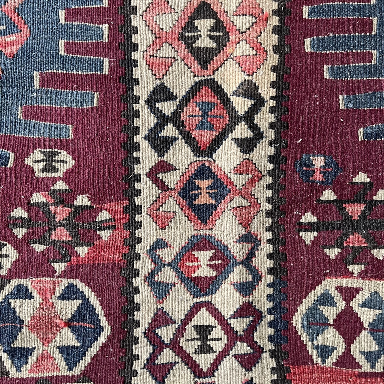 Turkish Kilim Vintage Wool Area Rug