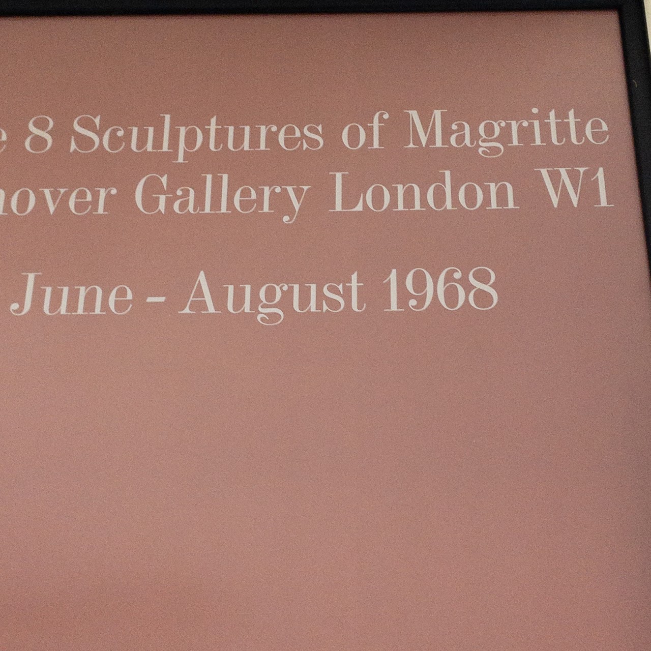 'The 8 Sculptures of Magritte' Gallery Exhibition Poster