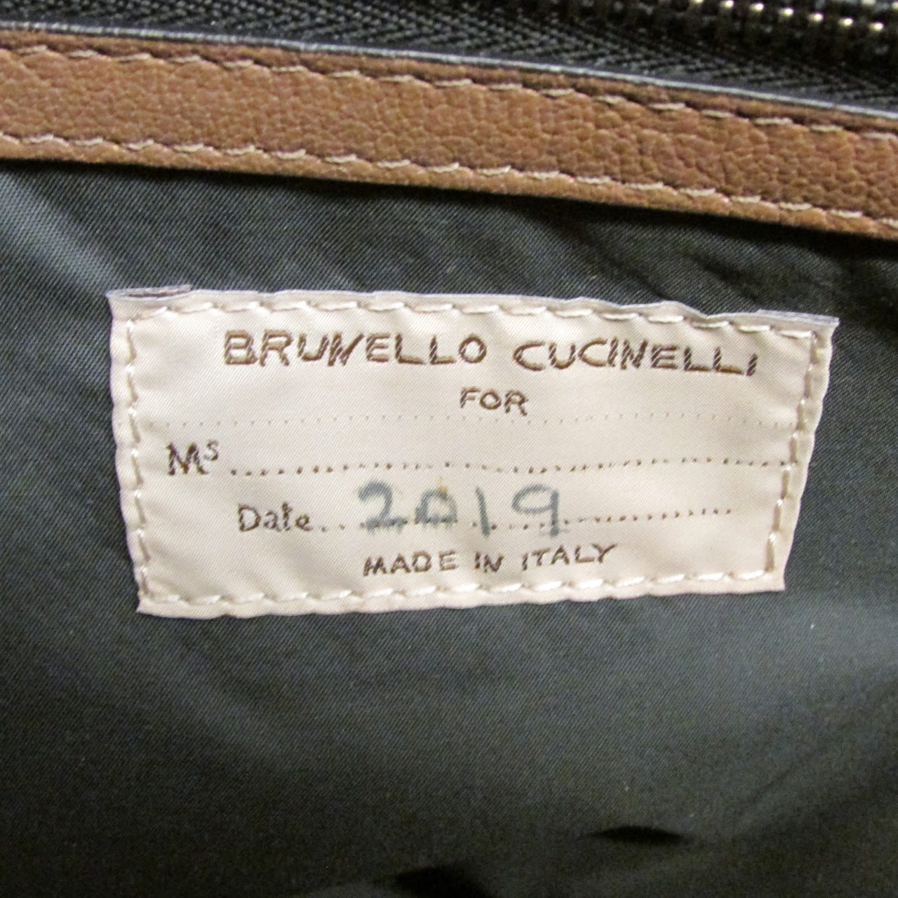 Brunello Cucinelli Textured Leather Tote/Convertible Shoulder Bag