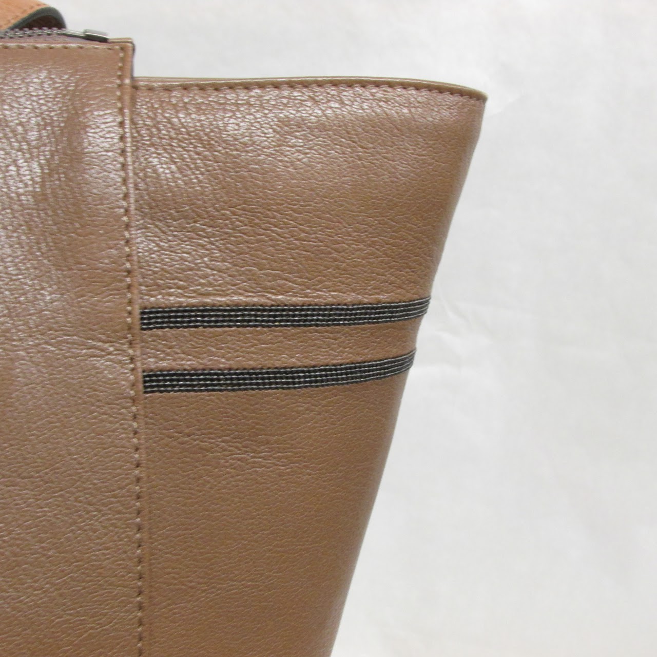 Brunello Cucinelli Textured Leather Tote/Convertible Shoulder Bag