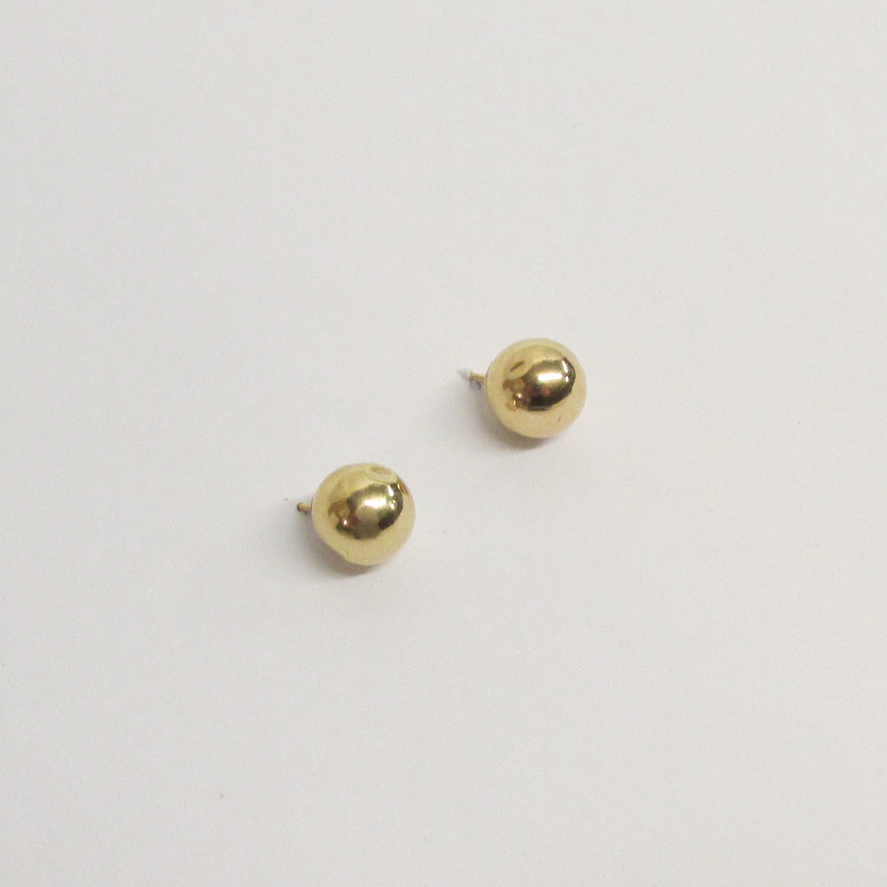 14K Gold Ball Stud Earrings DAMAGED