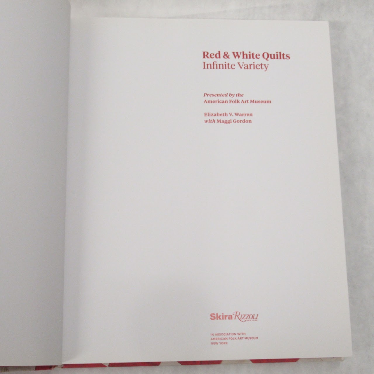 'Red & White Quilts' Book