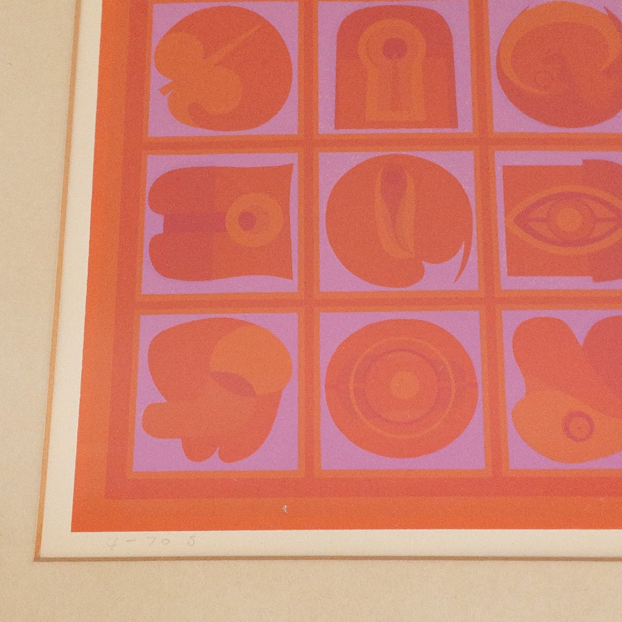 Takeshi Kawashima Signed Geometric Serigraph