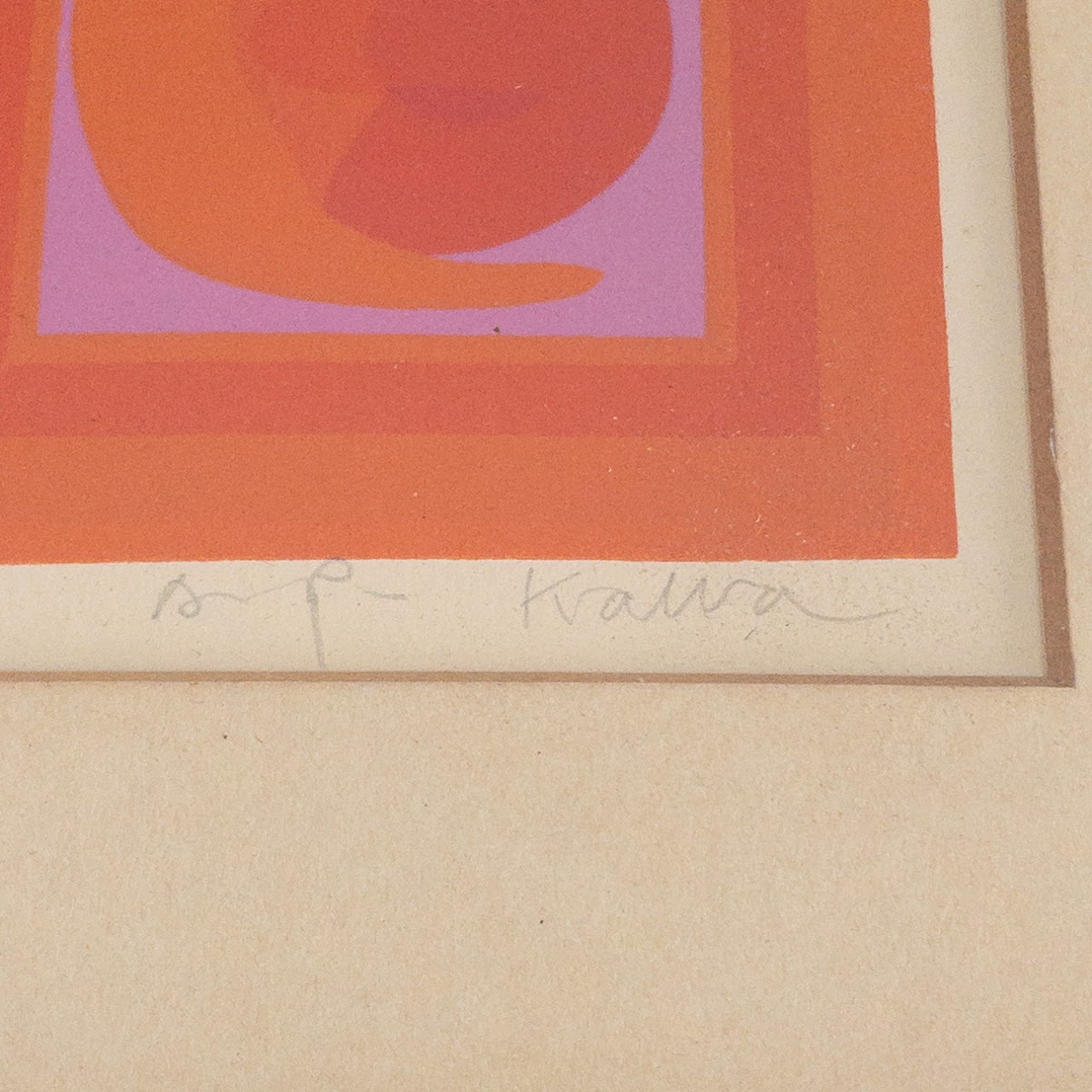 Takeshi Kawashima Signed Geometric Serigraph