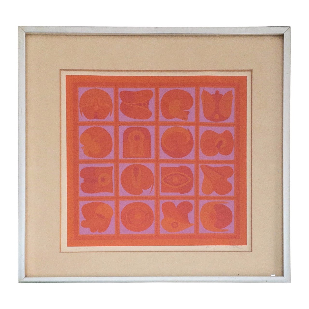 Takeshi Kawashima Signed Geometric Serigraph