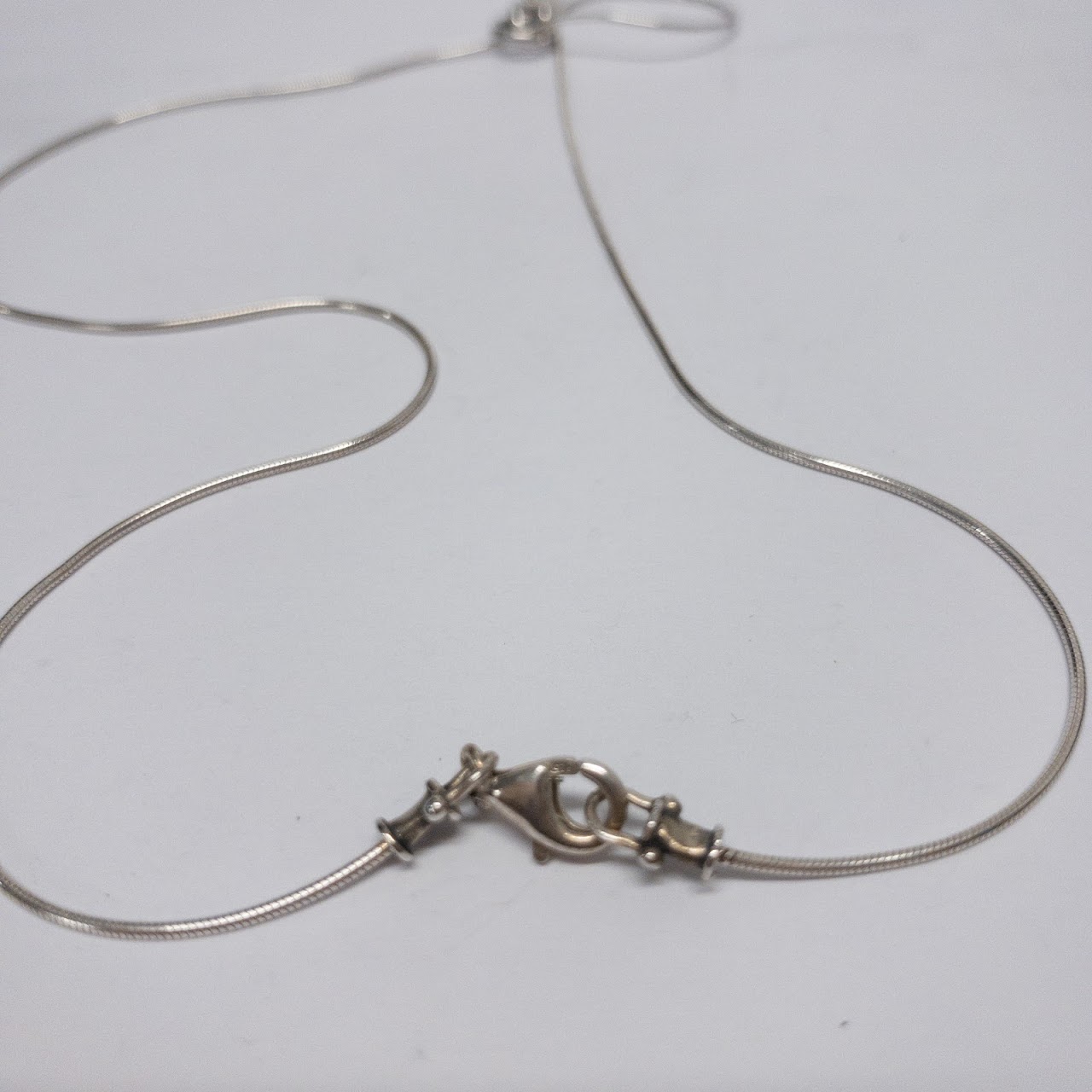 Sterling Silver Hot Dog on a Fork Pendant Necklace