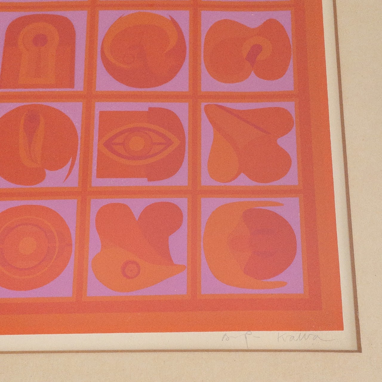 Takeshi Kawashima Signed Geometric Serigraph