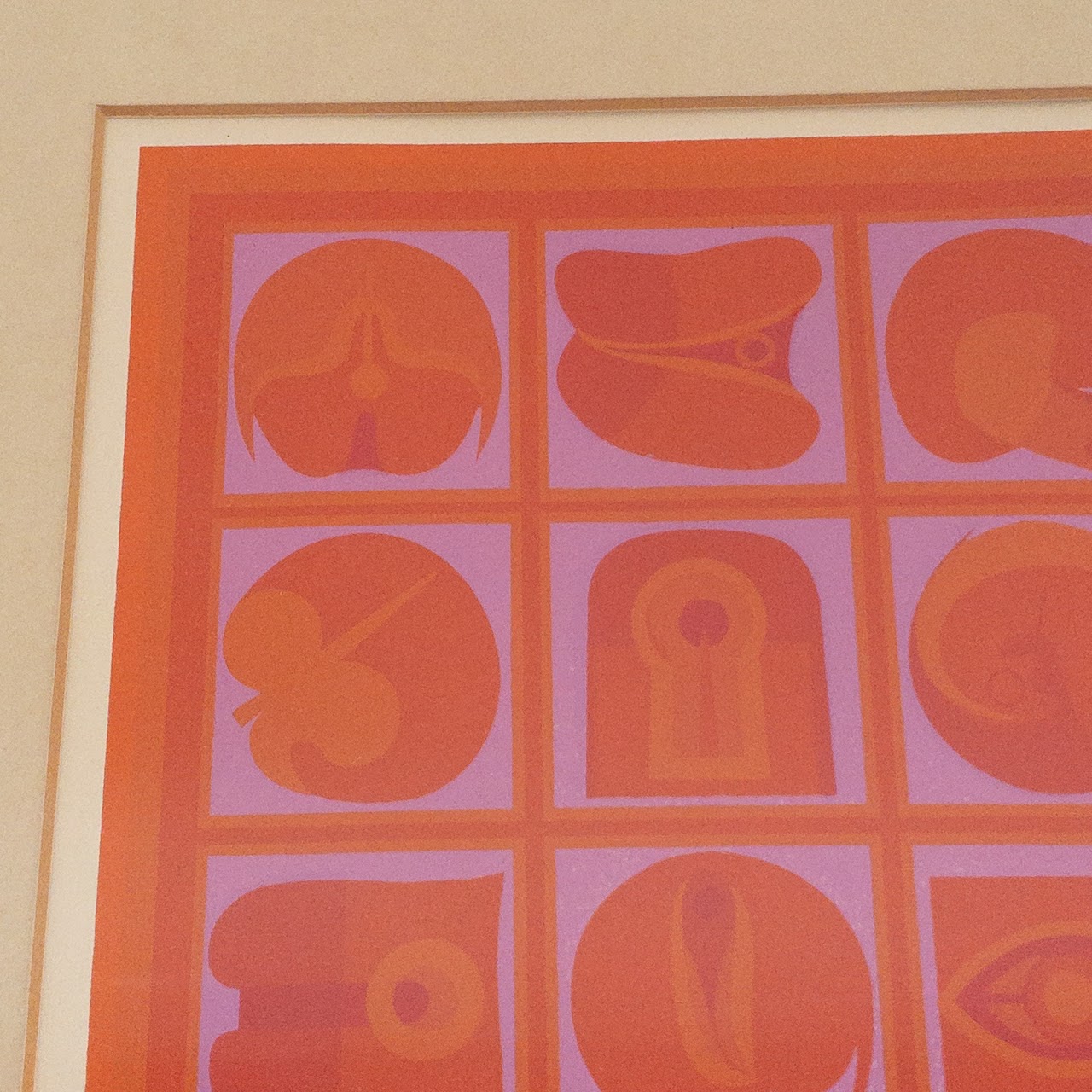 Takeshi Kawashima Signed Geometric Serigraph