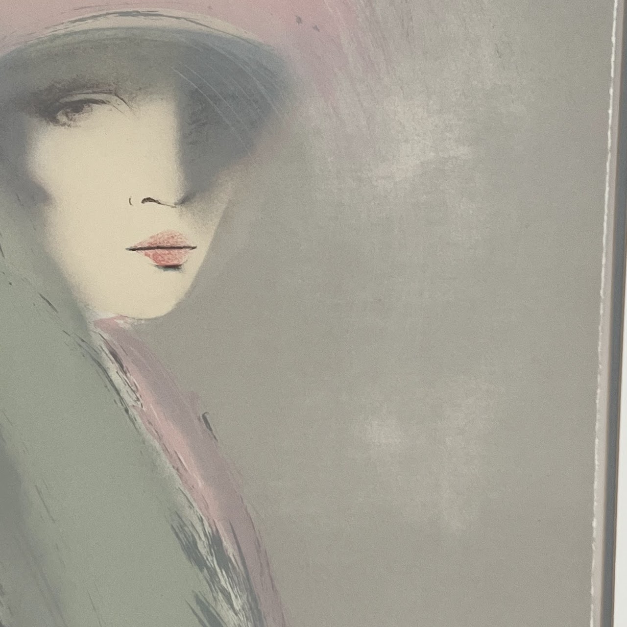 Vicky Montesinos 'The Gray Lady' Signed Figurative Lithograph