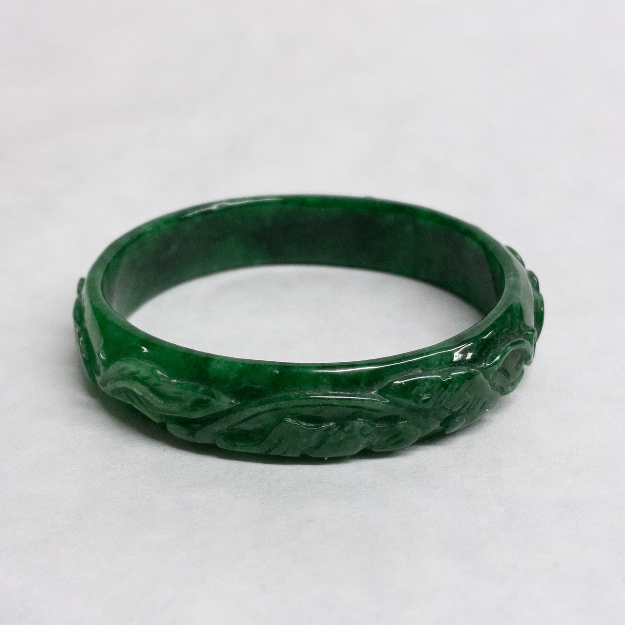 Chinese Carved Jade Child's Bracelet