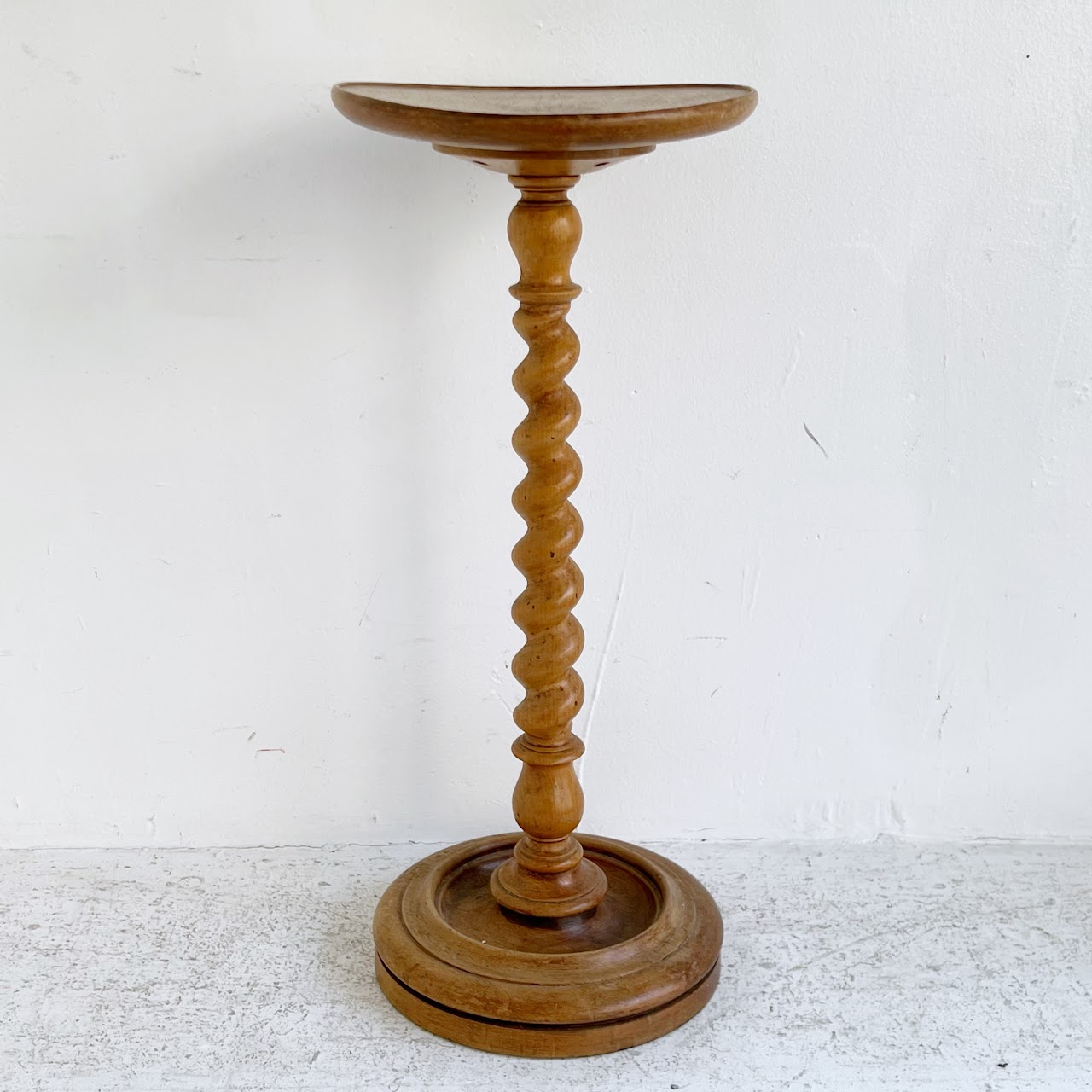 Antique Yew Barley Twist Wine Serving Table