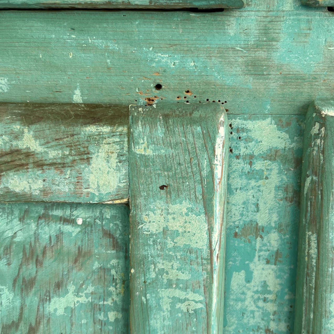 Rustic Painted Vintage Pine Hutch