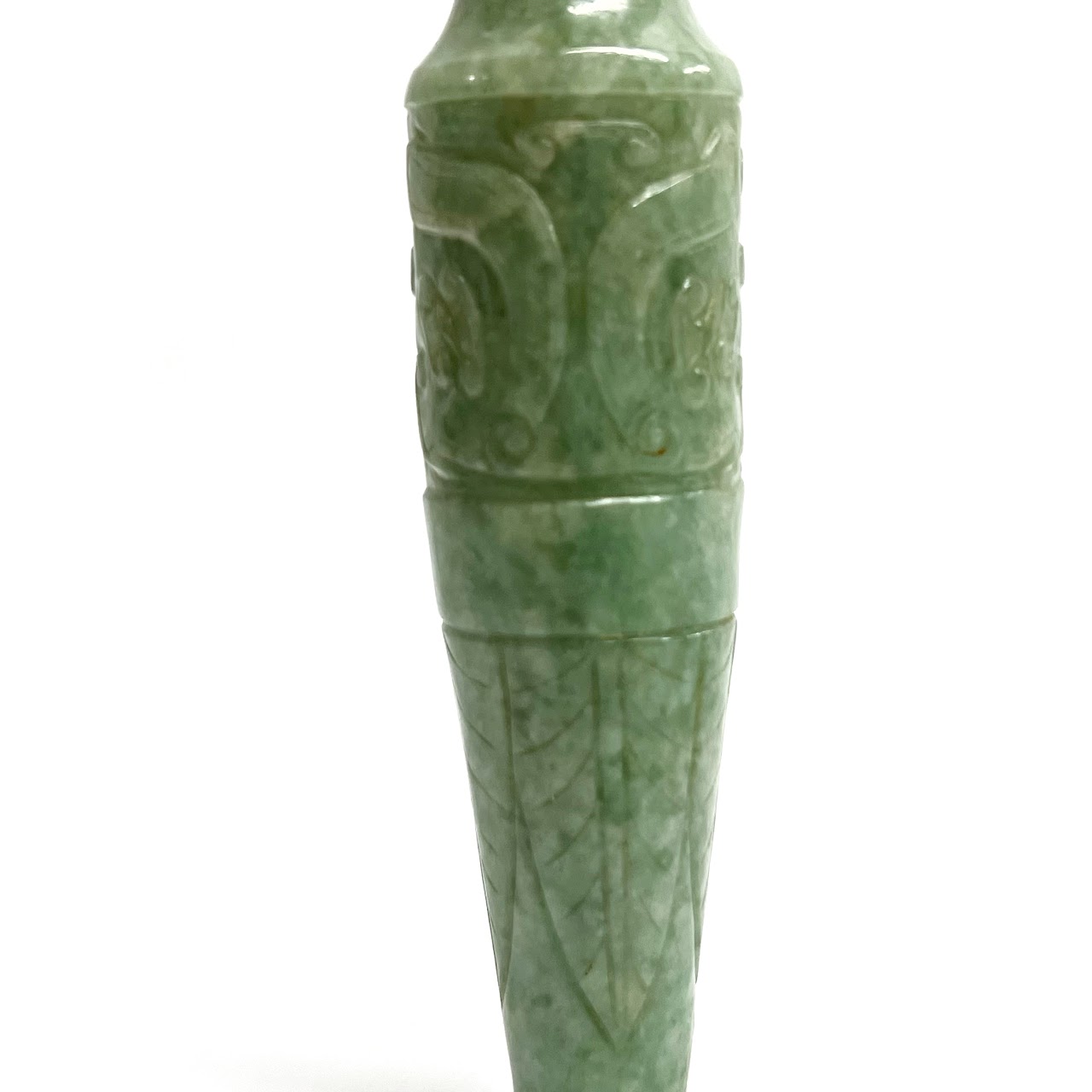 Jade Carved Small Bud Vase