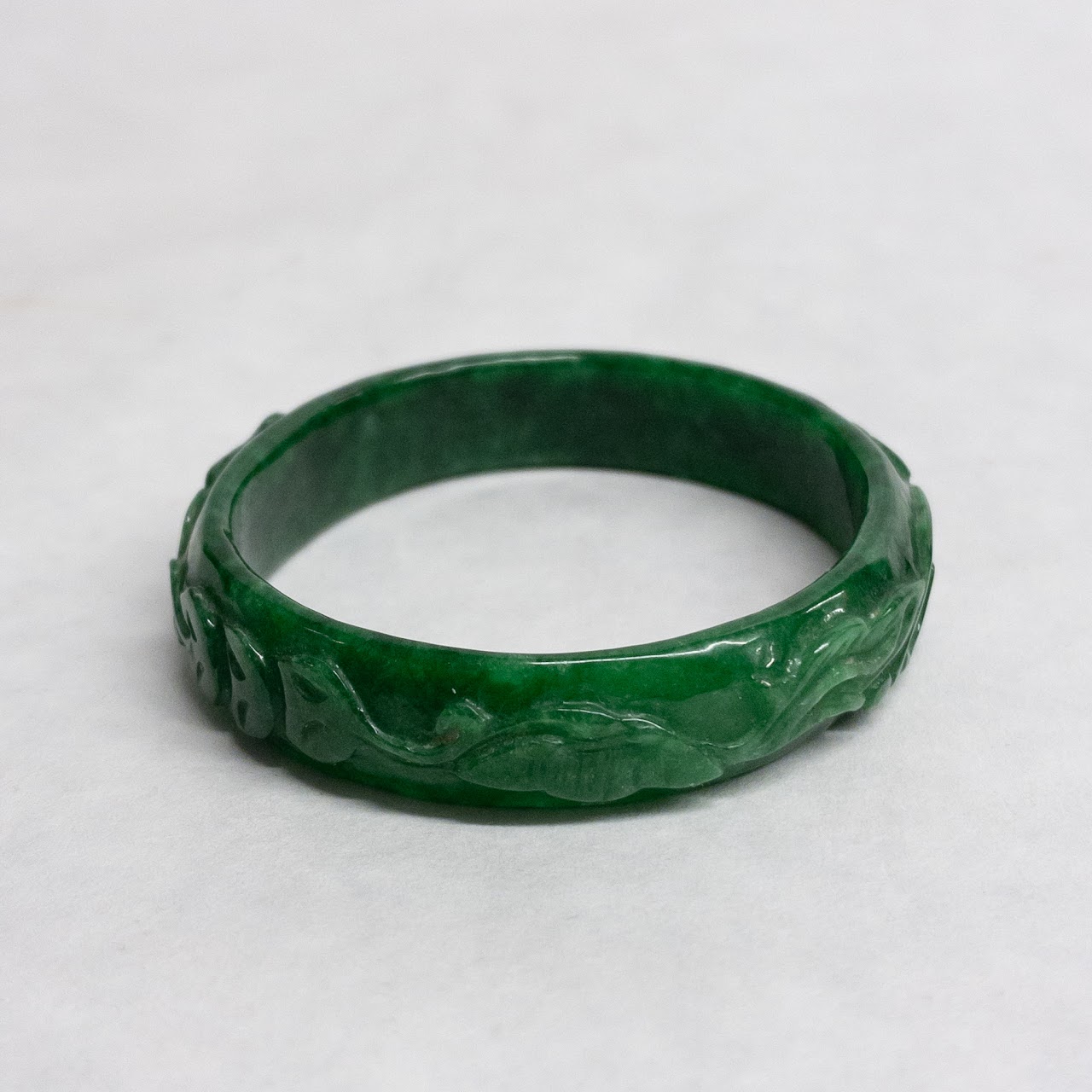 Chinese Carved Jade Child's Bracelet