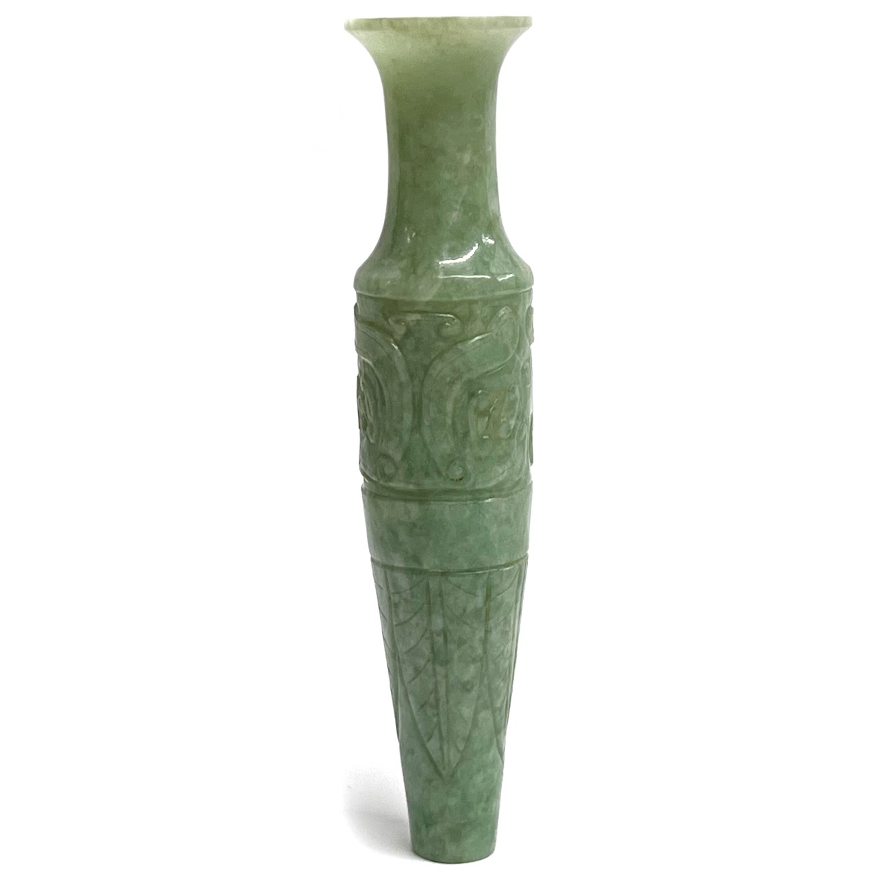 Jade Carved Small Bud Vase