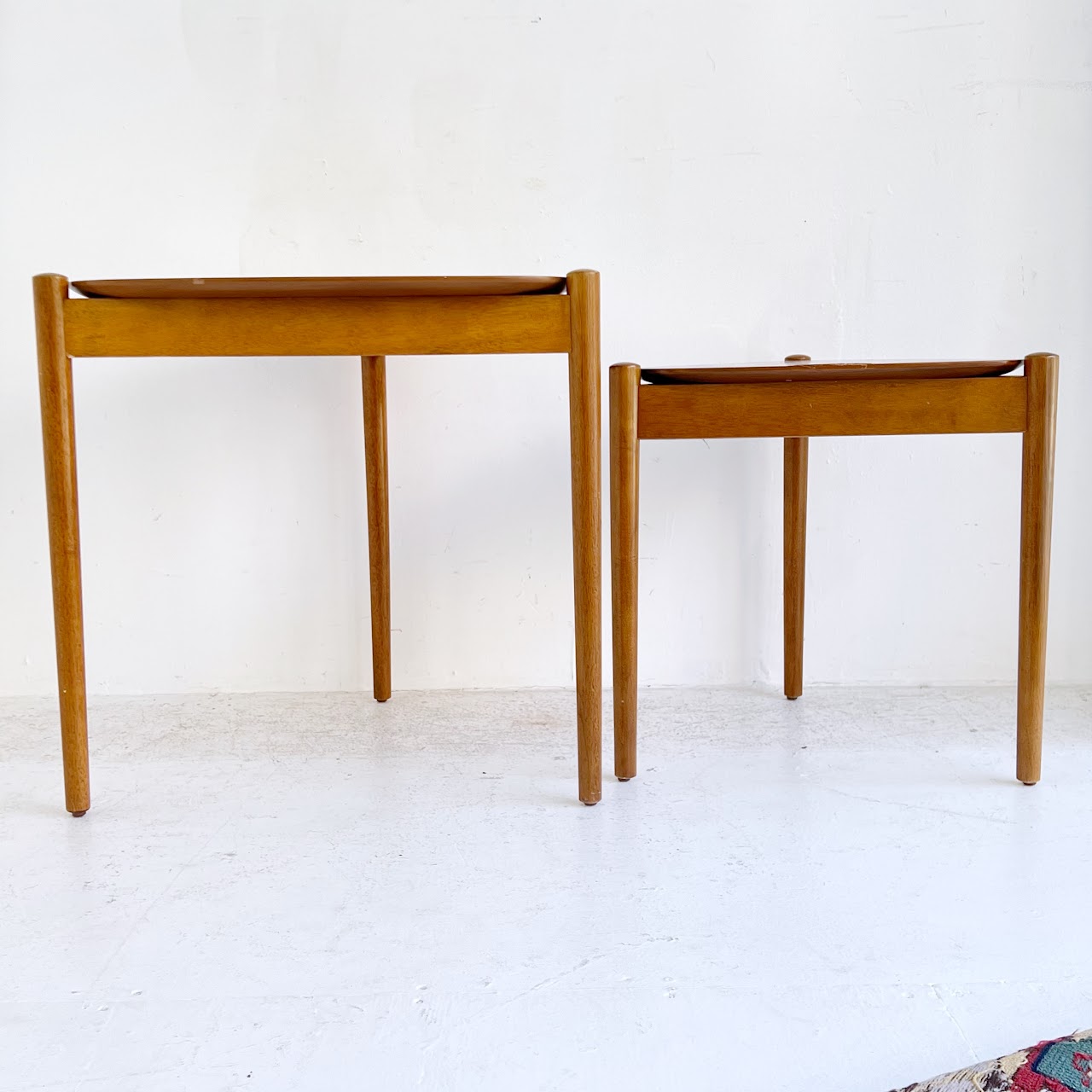 West Elm Retro Tripod Nesting Table Pair