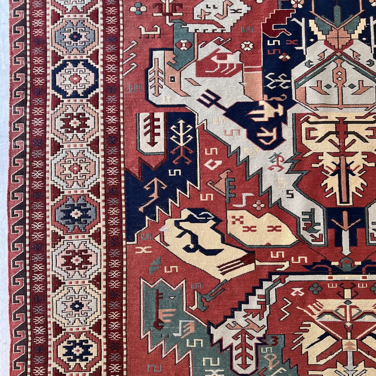 Soumak Wool Area Rug