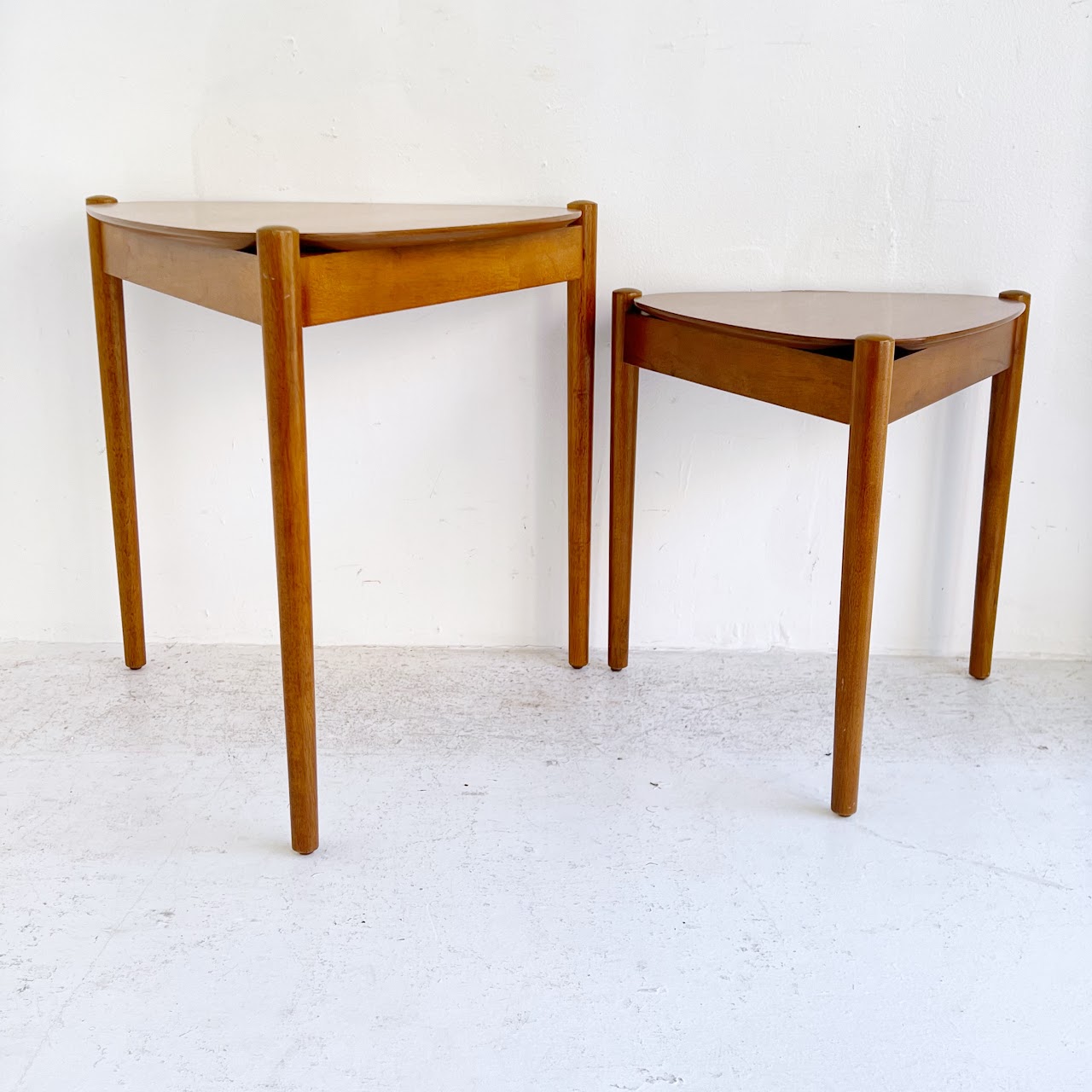 West Elm Retro Tripod Nesting Table Pair