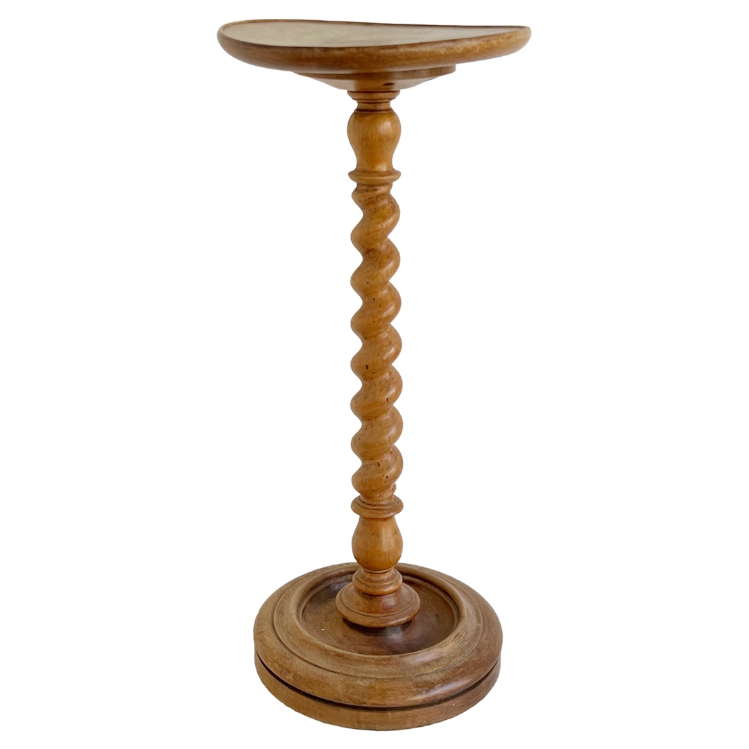 Antique Yew Barley Twist Wine Serving Table